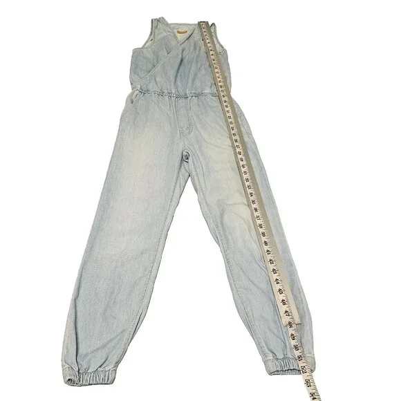 MOTHER Crop The Jumpsuit Sleeveless Light Blue Women Size S - Picture 8 of 16